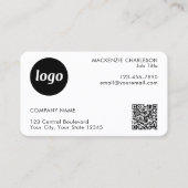 Eenvoudige Logo en Tekst QR Code Visitekaartje (Voorkant)