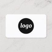 Eenvoudige Logo en Tekst QR Code Visitekaartje (Achterkant)
