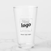 Eenvoudige Logo en Tekst Zakelijk Glas (Voorkant)