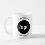 Eenvoudige Logo en Tekst Zakelijk Koffiemok (Links)