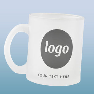Eenvoudige Logo en Tekst Zakelijk Matglas Koffiemok