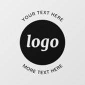 Eenvoudige Logo en Tekst Zakelijk Raamsticker (Vel)