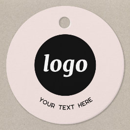 Eenvoudige Logo en Tekst Zakelijk Roze Prijskaartj Bedankjes Labels