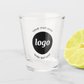 Eenvoudige Logo en Tekst Zakelijk Shot Glas (Voorkant)