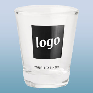 Eenvoudige Logo en Tekst Zakelijk Shot Glas