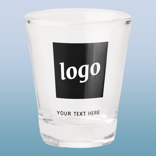Eenvoudige Logo en Tekst Zakelijk Shot Glas