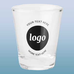 Eenvoudige Logo en Tekst Zakelijk Shot Glas