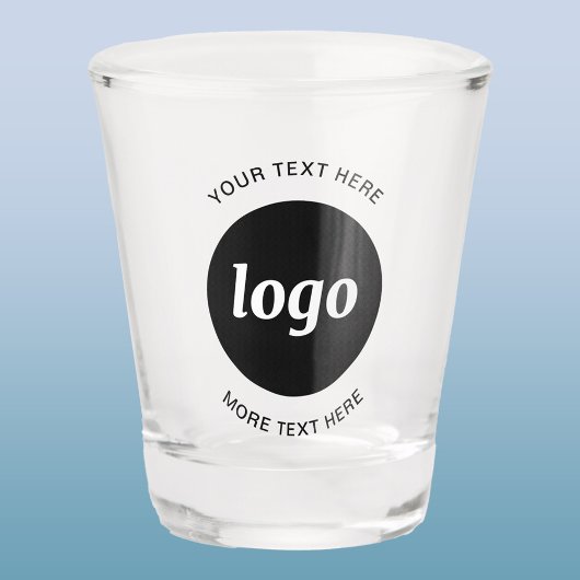 Eenvoudige Logo en Tekst Zakelijk Shot Glas