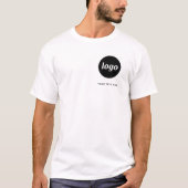 Eenvoudige Logo en Tekst Zakelijk T-Shirt (Voorkant)