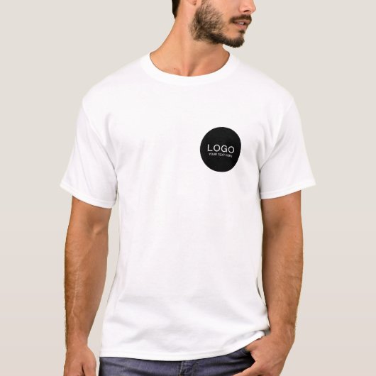 Eenvoudige Logo en Tekst Zakelijk T-shirt (Voorkant)