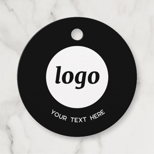 Eenvoudige Logo en Tekst Zakelijke Prijs Labels (Voorkant)