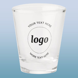 Eenvoudige Logo en Tekst Zakelijke Promotie brandi Shot Glas