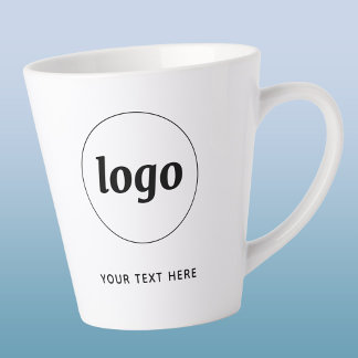 Eenvoudige Logo en Tekst Zakelijke Promotie Latte Mok
