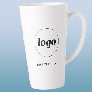 Eenvoudige Logo en Tekst Zakelijke Promotie Latte Mok
