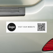 Eenvoudige Logo en Tekst Zakelijke QR Code Promoti Bumpersticker (Op auto)
