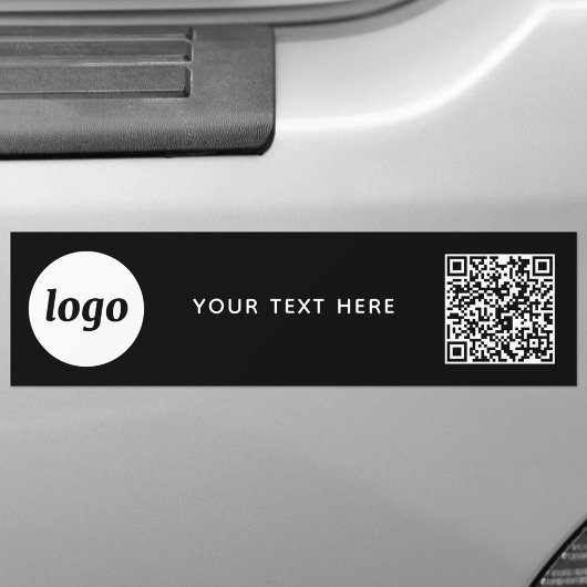 Eenvoudige Logo en Tekst Zakelijke QR-code Promoti Bumpersticker