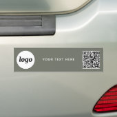 Eenvoudige Logo en Tekst Zakelijke QR-code Sagegro Bumpersticker (Op auto)