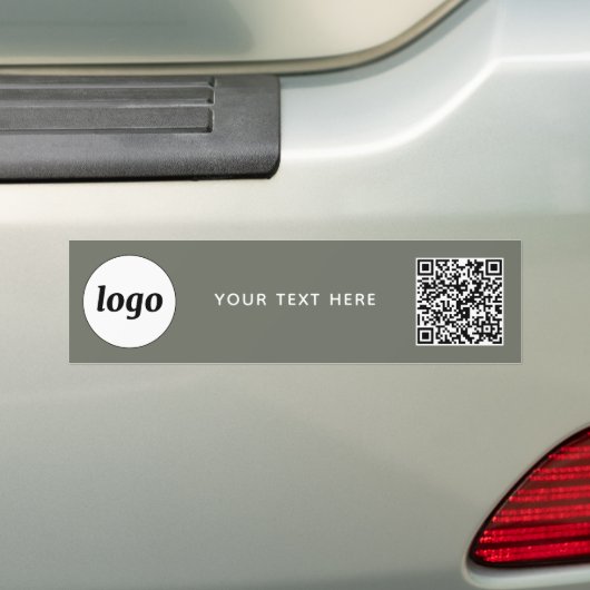 Eenvoudige Logo en Tekst Zakelijke QR-code Sagegro Bumpersticker (Op auto)