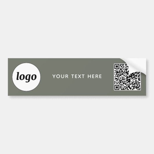 Eenvoudige Logo en Tekst Zakelijke QR-code Sagegro Bumpersticker (Voorkant)