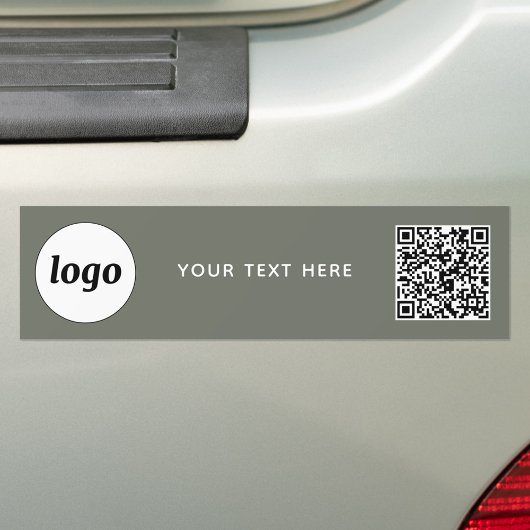 Eenvoudige Logo en Tekst Zakelijke QR-code Sagegro Bumpersticker
