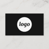 Eenvoudige Logo en tekst zwart Visitekaartje (Achterkant)