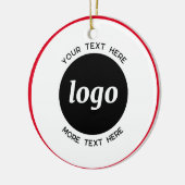Eenvoudige Logo- en tekstcode Keramisch Ornament (Links)