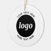 Eenvoudige Logo- en tekstcode Keramisch Ornament (Links)