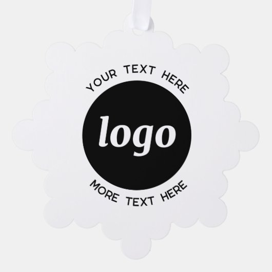 Eenvoudige Logo- en tekstcode Ornament Kaart (Voorkant)