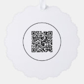 Eenvoudige Logo- en tekstcode Ornament Kaart (Achterkant)