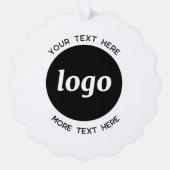 Eenvoudige Logo- en tekstcode Ornament Kaart (Voorkant)