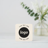 Eenvoudige Logo- en tekstcode Vierkante Visitekaartje (Staand voorkant)