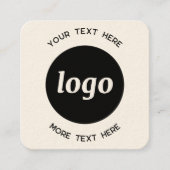 Eenvoudige Logo- en tekstcode Vierkante Visitekaartje (Voorkant)