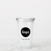 Eenvoudige Logo- en teksthandel Acryl Drinkbeker (Voorkant)