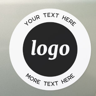 Eenvoudige Logo- en teksthandel Automagneet