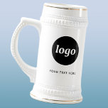 Eenvoudige Logo- en teksthandel Bierpul<br><div class="desc">Eenvoudige logo en aangepaste tekst voor uw bedrijf. Vervang de logo en de tekst met uw om aan te passen. Gebruik hen zelf,  geef hen aan uw werknemers en medewerkers,  verkoop hen aan klanten en cliënten of geef hen weg als promotiemateriaal om klantenloyaliteit te inspireren.</div>