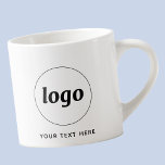 Eenvoudige Logo- en teksthandel Espresso Kop<br><div class="desc">Eenvoudige logo en aangepaste tekst voor uw bedrijf. Vervang de logo en tekst door uw eigen tekst om aan te passen. Gebruik ze zelf, geef ze aan uw werknemers en collega's, verkoop ze aan klanten en klanten of geef ze weg als promotiemateriaal om klantentrouw te inspireren. Ideaal voor een bedrijfsfeest,...</div>