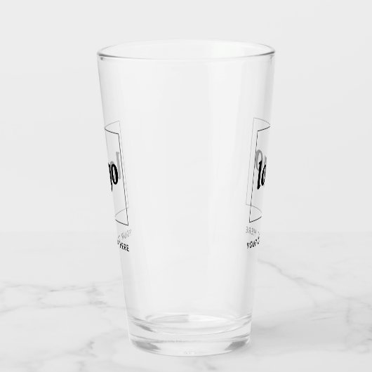 Eenvoudige Logo- en teksthandel Glas (Links)