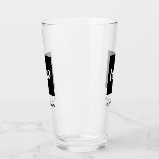 Eenvoudige Logo- en teksthandel Glas (Links)