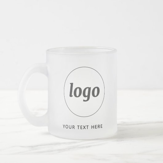 Eenvoudige Logo- en teksthandel Matglas Koffiemok (Links)