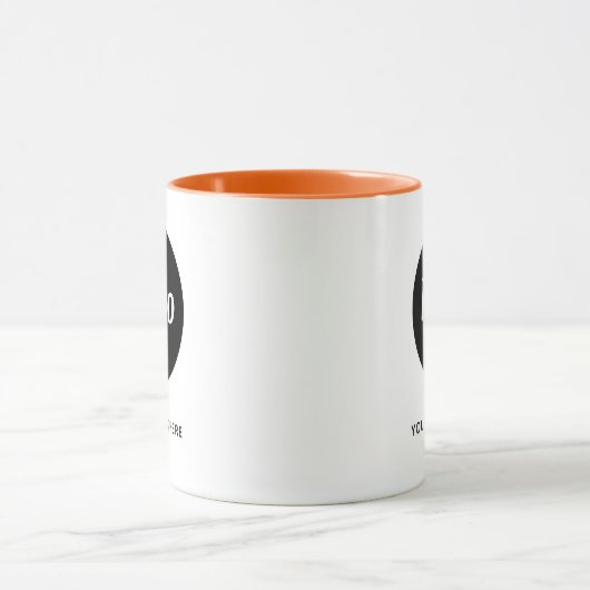 Eenvoudige Logo- en teksthandel Mok (Midden)