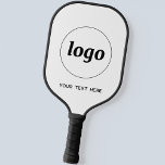Eenvoudige Logo- en teksthandel Pickleball Paddle<br><div class="desc">Eenvoudige logo en aangepaste tekst voor uw bedrijf. Vervang de logo en de tekst met uw om aan te passen. Gebruik hen zelf,  geef hen aan uw werknemers en medewerkers,  verkoop hen aan klanten en cliënten of geef hen weg als promotiemateriaal om klantenloyaliteit te inspireren.</div>