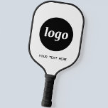 Eenvoudige Logo- en teksthandel Pickleball Paddle<br><div class="desc">Eenvoudige logo en aangepaste tekst voor uw bedrijf. Vervang de logo en de tekst met uw om aan te passen. Gebruik hen zelf,  geef hen aan uw werknemers en medewerkers,  verkoop hen aan klanten en cliënten of geef hen weg als promotiemateriaal om klantenloyaliteit te inspireren.</div>