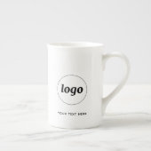 Eenvoudige Logo- en teksthandel Porselein Kop (Rechts)