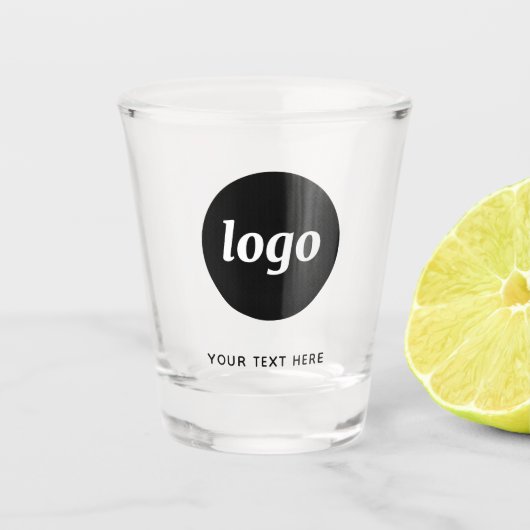 Eenvoudige Logo- en teksthandel Shot Glas (Voorkant)