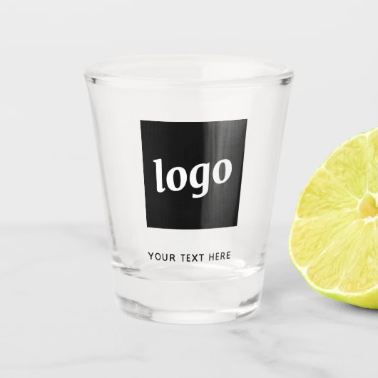Eenvoudige Logo- en teksthandel Shot Glas (Voorkant)