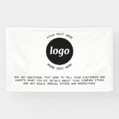 Eenvoudige Logo- en teksthandel Spandoek (Horizontaal)