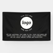 Eenvoudige Logo- en teksthandel Spandoek (Horizontaal)