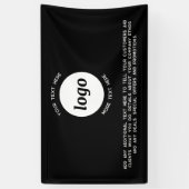 Eenvoudige Logo- en teksthandel Spandoek (Verticaal)