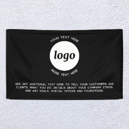 Eenvoudige Logo- en teksthandel Spandoek