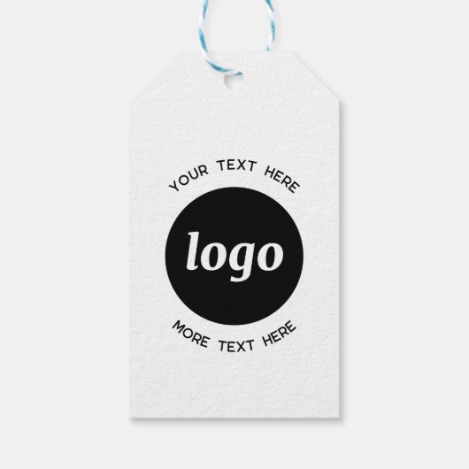 Eenvoudige Logo- en tekstkraft Cadeaulabel (Achterkant)